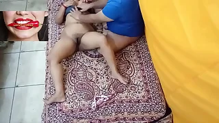 Sexy girl fucking less her home